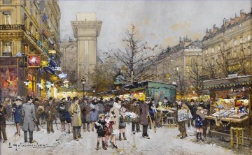 Paris Porte Saint Denis 5 Eugene Galien Oil Paintings